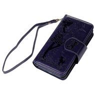 Badalink iPhone 7 Wallet Case (4.7") 9 Card Slots Plastic Mirror Flip Stand Case Embossed Flower Girl PU Leather... N50