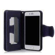 Badalink iPhone 7 Wallet Case (4.7") 9 Card Slots Plastic Mirror Flip Stand Case Embossed Flower Girl PU Leather... N52