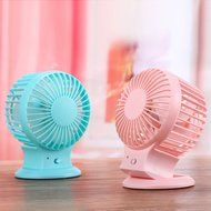 ONEONEY Portable Rechargeable Electric Personal Fans USB Powered 2-modes Speed Adjustable Double Blades Mini Desktop... N20