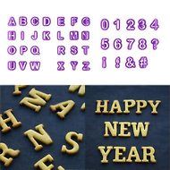 Sher 40pcs Alphabet Letter Number Fondant Cake Biscuit Baking Mould Cookie Cutters