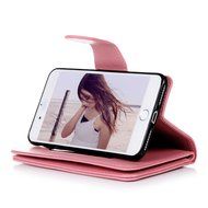 Badalink iPhone 7 Wallet Case (4.7") 9 Card Slots Plastic Mirror Flip Stand Case Embossed Flower Girl PU Leather... N55