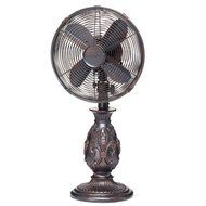 Deco Breeze DBF0612 Fleur De Lis Table Fan, Copper, 10-Inch