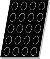 Flexipan Oval 3.38 Oz, 85mm x 60mm x 30mm Deep (3-3/8" x 2-3/8" x 1-3/16" Deep), 20 Cavities