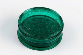 3-Part Acrylic Grinder with Magnet Solid Colored Cover (Green)