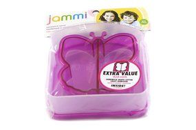 JAMMI BPA-Free Plastic Sandwich Saver and Shape Cutter for All Ages, Butterfly Design, 1-pack N2