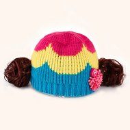 KAKA(TM) Babys Girls Boys Lovely Hat Winter Warm Knit With Cute Wig Beanie Cap N9