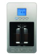 Chefman RJ14-12SS-P-Grey 12 Cup Programmable Coffee Maker with Stainless Steel Face, Grey