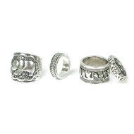 IBobo 4/6Pcs Fashion Women Silver Vintage Jewelry Punk Carve Flower Ring set N9