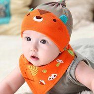KAKA(TM) Babys Girls Boys Lovely Hat Winter Warm Beanie Stripe Cap with Scarf N2