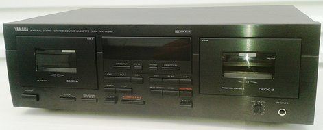 Yamaha KX-W392 Recordable Auto Reverse Dual Cassette Tape Deck with Complete with AV Cables and Online Instruction... N3
