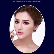 Charm Women Hot Silver Plated Ear Stud Zircon Shiny Crystal Rhinestone Earring N2