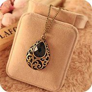 New Fashion Women Jewelry Long Pendant Bib Crystal Vintage Statement Necklace N2