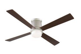 Fanimation FPS7880SN Inlet Ceiling Fan, Satin Nickel Finish, 4 Reversible Cherry/Walnut Blades N6