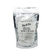 30gm Pack of 20 "Dry&amp;Dry" Silica Gel Packets Desiccant Dehumidifier N4