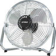 Optimus F-4123 12-Inch Industrial Grade 3-Speed High-Velocity Fan, black/chrome