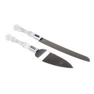 Generic Knife and Server Set Faux Crystal