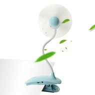 Mystery Portable Mini USB Clip Fan Personal Clip-on / Table Fan with Built-in Rechargeable Battery for Home Office... N6