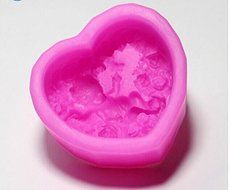 Drhob 1pc Silicone Mould Sleeping Baby Cake Decorating Molds Color Pink