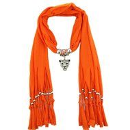 AutumnFall Women Girl Pendant Scarf With Tassel Rhinestone Necklace Scarves (U) N25