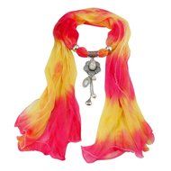 AutumnFall Women Girl Pendant Scarf With Tassel Rhinestone Necklace Scarves (U) N29