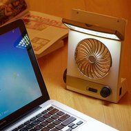 Lauco Rechargable Solar Power fan, Adjustable 3-In-1 Multi-functional Portable Handheld Fan with Eye-Care LED... N8