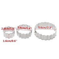 Anyana 3Pcs Carnation Fondant Mold Cake Flower Decor Sugarcraft Cookie Cutters Baking Mould Party Wedding Dessert