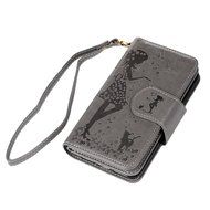 Badalink iPhone 7 Wallet Case (4.7") 9 Card Slots Plastic Mirror Flip Stand Case Embossed Flower Girl PU Leather... N60