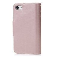 Badalink iPhone 7 Wallet Case (4.7") 9 Card Slots Plastic Mirror Flip Stand Case Embossed Flower Girl PU Leather... N61