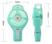 ETONG Portable Handheld USB Misting Fan Personal Cooling Mist Humidifier Rechargeable Mini Water Spray Cooling... N16