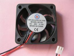 2 pcs Brushless DC Cooling Fan 24V 5010S 7 Blades 2 wire 50x50x10mm Sleeve-bearing Skywalking N2