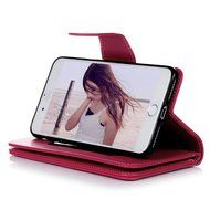 Badalink iPhone 7 Wallet Case (4.7") 9 Card Slots Plastic Mirror Flip Stand Case Embossed Flower Girl PU Leather... N68