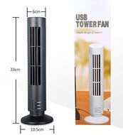 USB electric fan tower mini stereo type air conditioner small fan creative birthday present no fan blade (Pink) N3