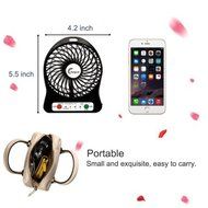 FengLan USB Portable Fan 3 Speeds Rechargeable Mini USB Fan Portable Output Electric Desk Cooling Fan for Travel... N16
