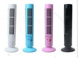 USB electric fan tower mini stereo type air conditioner small fan creative birthday present no fan blade (Pink) N4