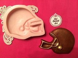 Football Helmet, Sports fondant, soap cupcake topper Cake Silicone Mold By Oh! Sweet Art FDA Approved for Food...