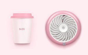 Mini Handheld USB Misting Fan Rechargeable Cooling Fan Humidification Fan Home Black N10