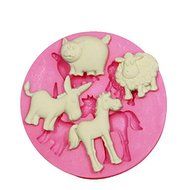 Sher Animal Shape Mould Sheep Pig Donkey Horse Cake Decorating Silicone Mold For Fondant Candy Crafts Jewelry...