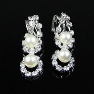 LING'S SHOP Women's Bridal Jewelry Set Pearl Crystal Earrings Pendant Rhinestone Necklace for Prom Party N3