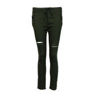 PHOTNO Women Skinny Ripped Pants High Waist Stretch Slim Pencil Trousers