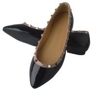 Yaheeda Fashion Flat Wild Rivet Shallow Mouth Women's shoes with pointed N18