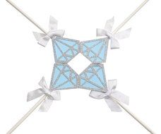 PuTwo 20 Counts Wedding Cake Decorating Frozen Cupcake Toppers Toothpicks, Sliver/Blue/Snow N14