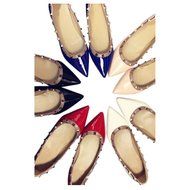 Yaheeda Fashion Flat Wild Rivet Shallow Mouth Women's shoes with pointed N20