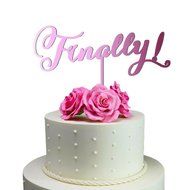 Sugar Yeti Made In USA Wedding Cake Topper Finally ! #7 Gold Mirror N2