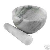 Justcharms NORPRO 694 Large Round Marble Mortar Pestle N2