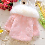 Yaheeda Baby Girl Plush Short Coat Cloak Jacket Outwear Snowsuit Ball Thick Warm Clothes N5