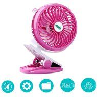 AOTOP Rechargeable Clip on Fan, Quietness, Adjustable (Pink) N9