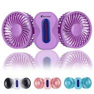 USB Mini Fan,BAVIER&reg; Couples mini fan,Sound-free design Desktop Fan,Portable USB Fan,3 Speed Adjustable,USB Cooling... N21