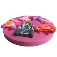 FLY Cinderella Story 3D Silicone Fondant Cake Mold For Cake Decorating Baking Mould,Pink