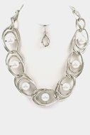 Trendy Fashion Jewelry Chain Pearl Accent Set By Fashion Destination N2