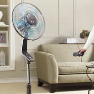 Rowenta VU5551 Turbo Silence Oscillating 16-Inch Stand Fan Powerful and Quiet with Remote Control, 4-Speed, Silver N6
